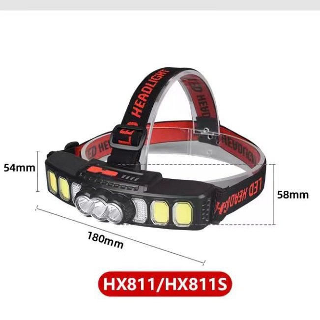 New patented high-brightness headlamp with built-in replaceable battery, USB rechargeable, lightweight sensor headlamp for outdoor fishing, night running, and more.