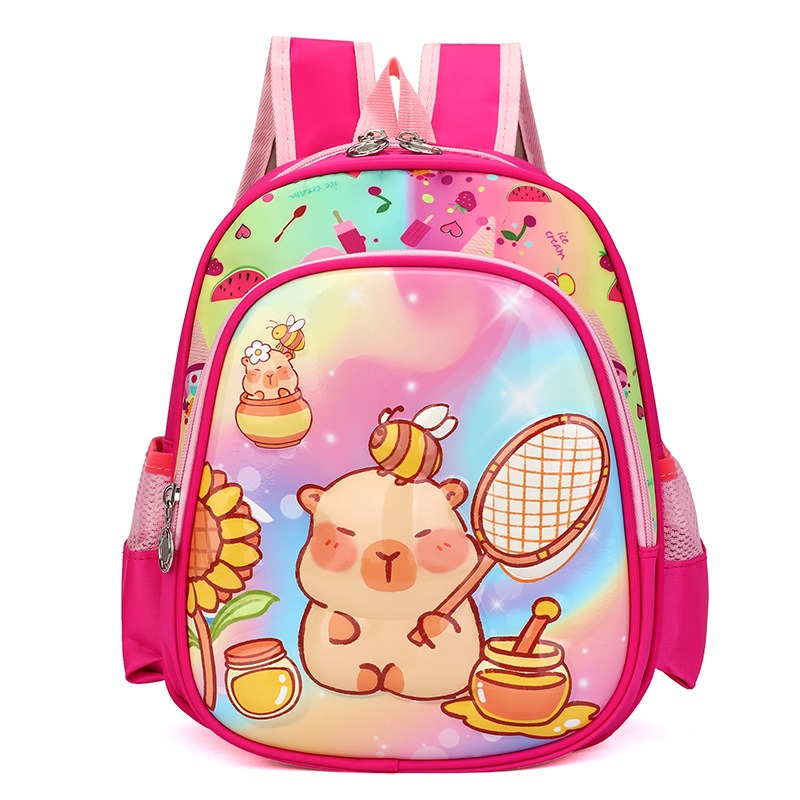 Transfronteriza mayorista de 12 pulgadas Kapibara caricatura mochila infantil encantadora mochila de jardín de infantes 3D shell