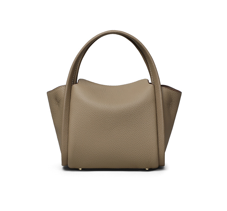 2024 Nouveau sac à bandoulière en cuir véritable pour femme, panier à légumes, seau à eau, sac léger de luxe, petit sac à main_voghion.com