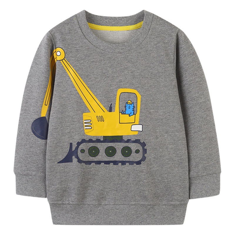 Suéter para niños de estilo europeo y americano otoño nuevo suéter de manga larga para niños de dibujos animados cuello redondo Jersey camisa de fondo para niños T