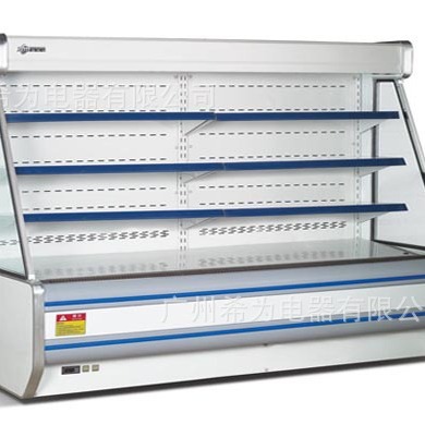 商用半高式外置机组风幕柜超市酒水饮料蔬菜水果冷藏保鲜展示柜