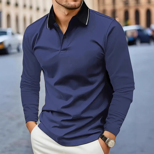 Men's Long-Sleeve Business Casual Breathable Moisture-Wicking Commute Daily Top - New Autumn Collection