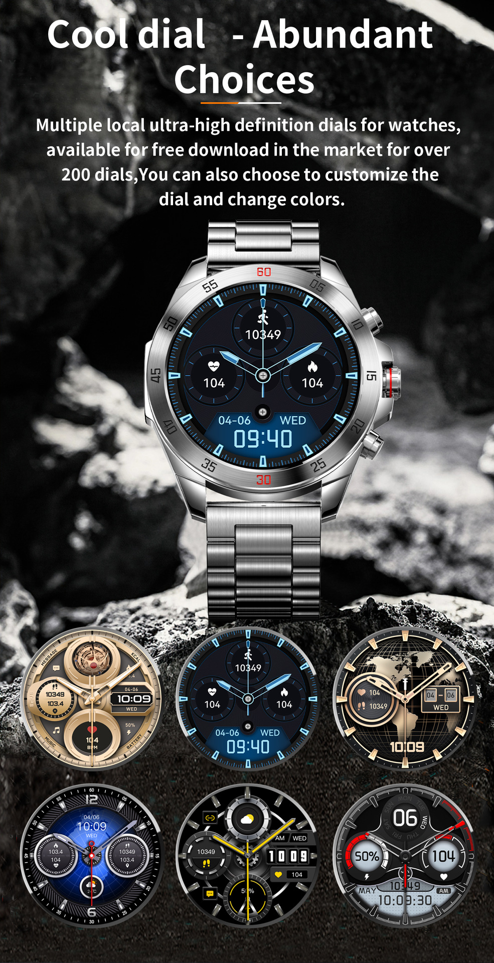 Smartwatch uomo con cardiofrequenzimetro e chiamate bluetooth_voghion.com