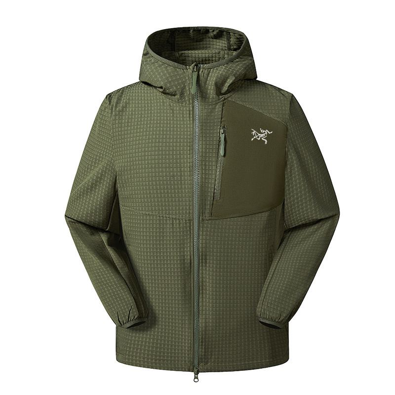 Embroidered Bird same quality outdoor soft shell thin jacket for men 2026 spring and autumn new hooded jacket for men Embroidered Bird same quality outdoor soft shell thin jacket for men 2026 spring and autumn new hooded jacket for men