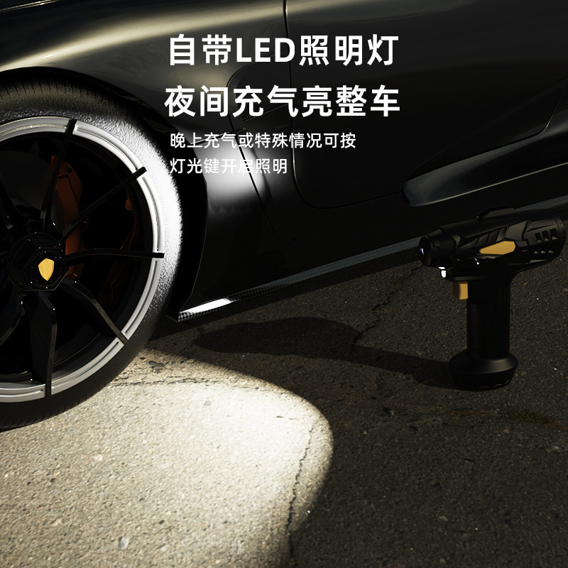 新しい車のエアポンプ車のタイヤエアポンプポータブルワイヤレスインフレータブル自転車電動エアポンプ|undefined