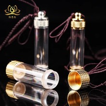 嘎乌盒管吊坠透明小玻璃装挂情侣款挂件吊坠吉祥挂件挂坠饰品开光