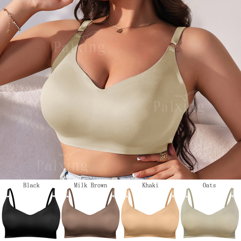 Super-plus size Large Chest chubby girl Special Women's Sports Underwear Cross-border Traceless Thin Breathable Bra with Beautiful Back Super-plus size Large Chest chubby girl Special Women's Sports Underwear Cross-border Traceless Thin Breathable Bra with Beautiful Back