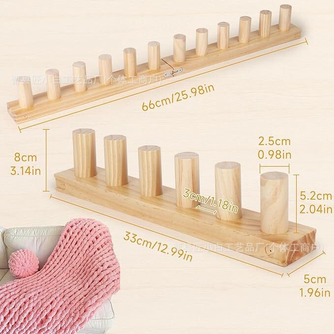 In-Stock Wooden Loom Frame Hand Knitting Kit Home Decoration Stress-Relief Yarn Crafts In-Stock Wooden Loom Frame Hand Knitting Kit Home Decoration Stress-Relief Yarn Crafts