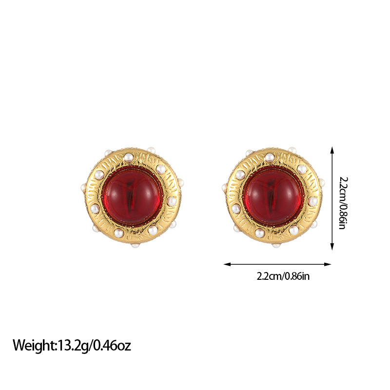 Women's Gender 1 Pair Retro Commute Geometric Plating Titanium Steel Ear Studs