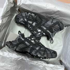 2024春秋情侣款老爹鞋做旧厚底增高男女同款运动鞋绑带潮流跑步鞋