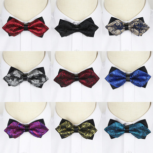 2024 Bow Tie Wedding New Spot Men's Business Formal Wear Korean Style British Fashion Bow Tie Bow Pattern