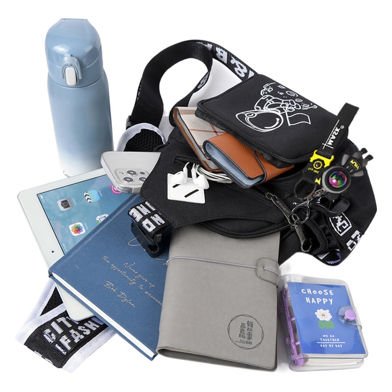 NASA Anime Co-brand Chest Bag Men's Astronaut Fashionable Student Crossbody Bag Men's Shoulder Bag Small Backpack Women's Satchel