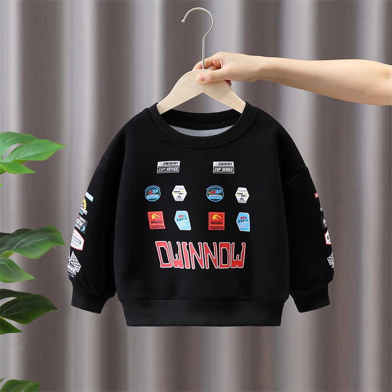 6104 Traje de otoño para niños 2025 nuevo suéter para niños guapos de dos piezas para bebés ropa deportiva coreana de moda