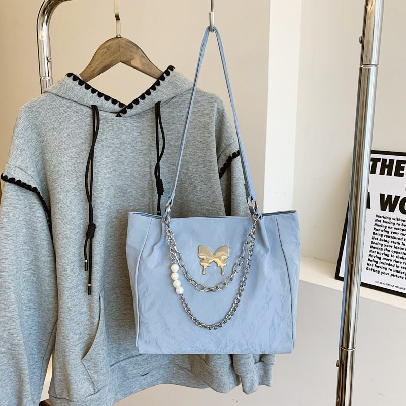 Bolsa de viaje para mujeres 2024 nueva bolsa de verano de plata para mujeres bolsa de hombro para estudiantes universitarios