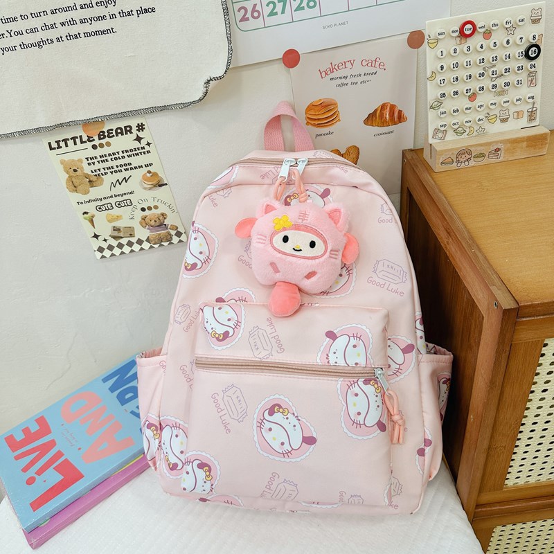 Nueva mochila escolar coreana para niños, mochila escolar de jardín de infantes de dibujos animados ins linda mochila de anime para niños y niñas