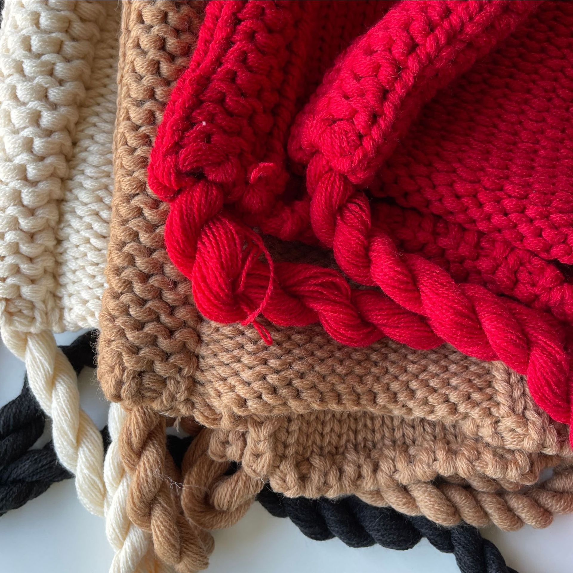 Winter Warm Half Wrapped Knitted Coarse Wool Hat - Image 4