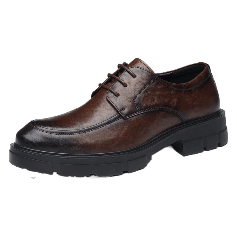 Кожаные туфли 10CM кожаные туфли мужские ручные узоры бизнес-обувь с низким верхом на шнуровке