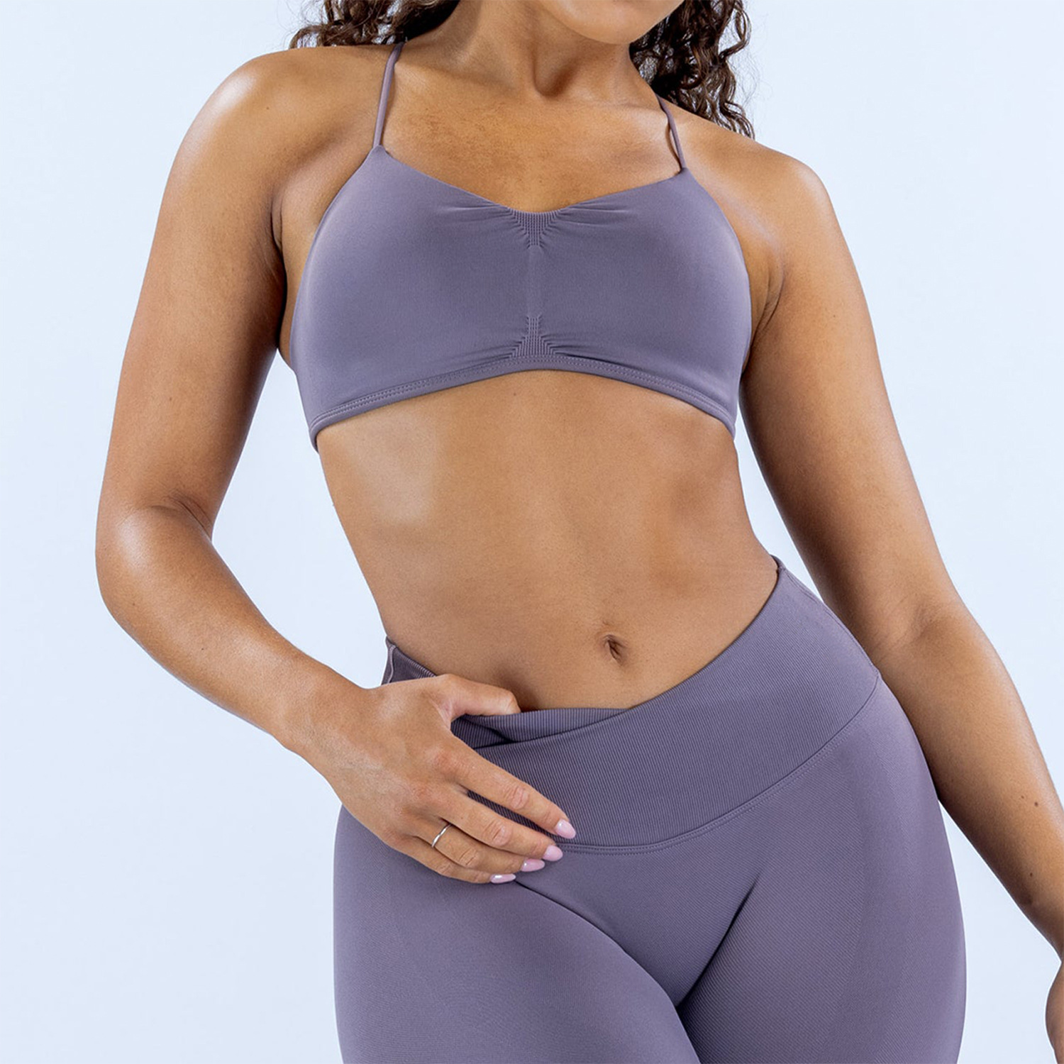 Transfronterizo Amazon sin costuras elástico totalmente matte yoga sujetador hombro trasero delgado trajes cruzados chaleco ropa interior de fitness mujer