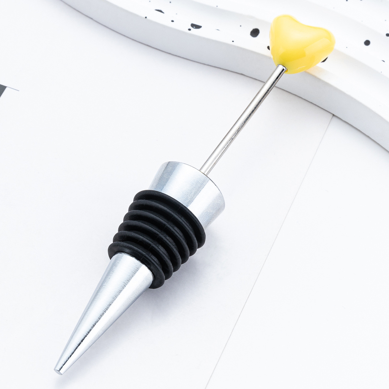 Nuevo DiDi Cuadrado amor tapón de vino cónico tapón de silicona tapón de vino de boda tapón de champán tapón de vino