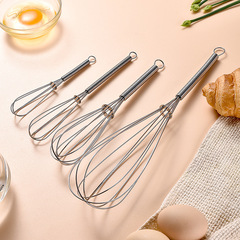 Stainless steel spring handle whisk home mini manual egg flour cream mixer