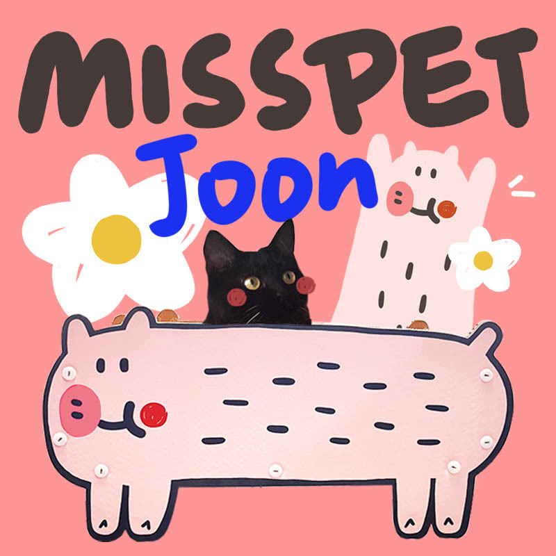 MISSPET Piggy JOON 고양이 스크래치 보드 침대 핑크색 Piggy Cat Grinder