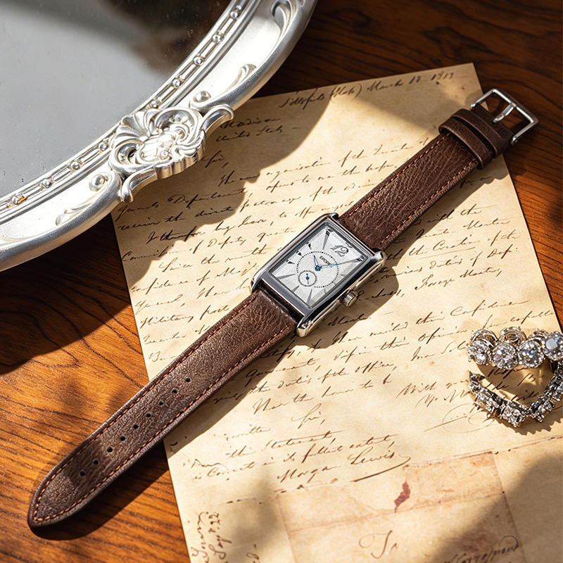 EPOPER Light and thin retro square watch