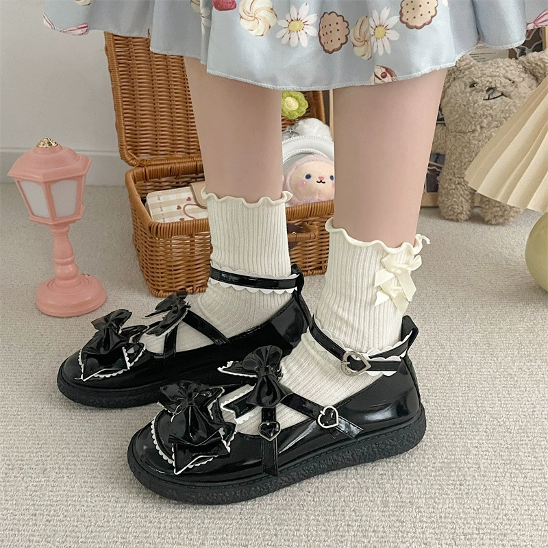 Симпатичная девушка японская Lolita маленькая кожаная обувь женская дикая студентка в стиле колледжа с круглой головой бант JK униформа одиночные туфли