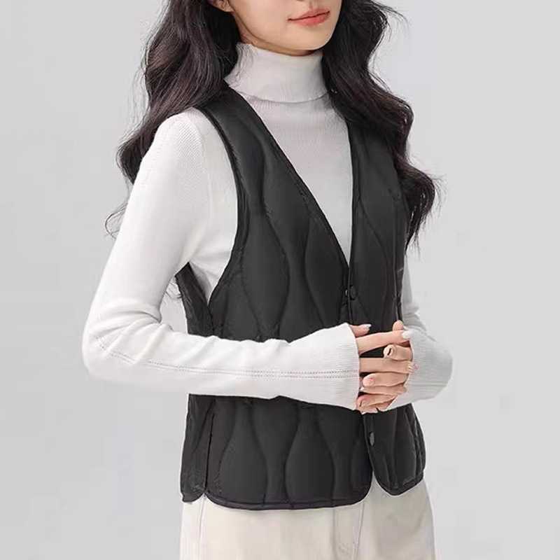 Down Vest Women's down Jacket Vest 90 down Short Lightweight Jacket Women's Outer Wear Accessible Luxury Autumn and Winter Pinghu Wholesale