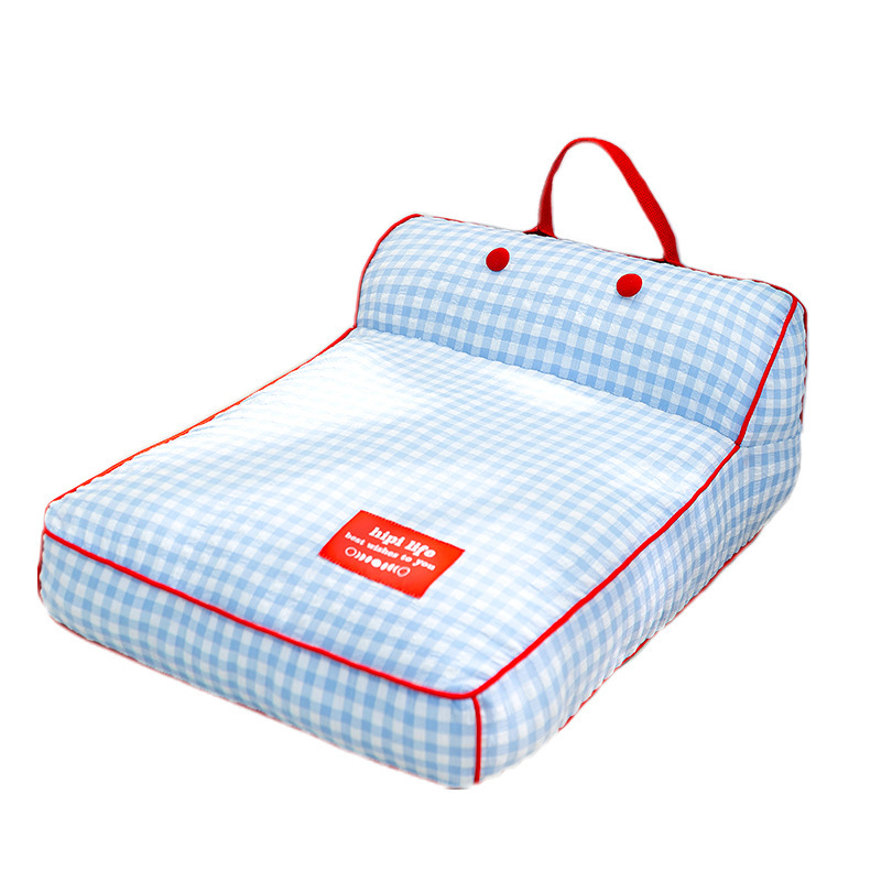 Primavera y verano coreano cuadrado sofá perro nido cuatro estaciones nido de perro general color contrapeso cojín de perro mascota nido de gato