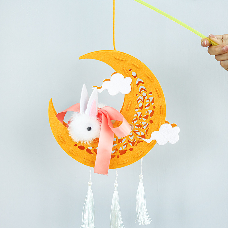 Handheld rabbit, flashlight for kindergarten, materials set, DIY, handicrafts