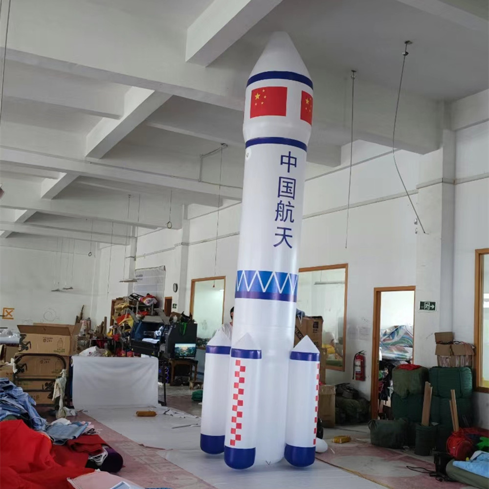 充气宇航员气模太空人月球火箭模型广告航天星球道具卡通发光飞船