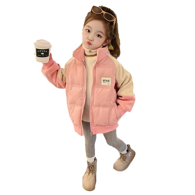 Chaqueta de invierno para niñas 2024 nuevo otoño e invierno chaqueta acolchada de algodón para niñas chaqueta cálida chaqueta acolchada para niñas chaqueta acolchada de invierno
