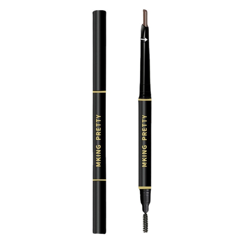 Двуглавый автоматический карандаш для бровей пудра для бровей водостойкая, защищенная от пота, прочная, не простая в обморок кисть для бровей новичка косметического цвета трехмерная
