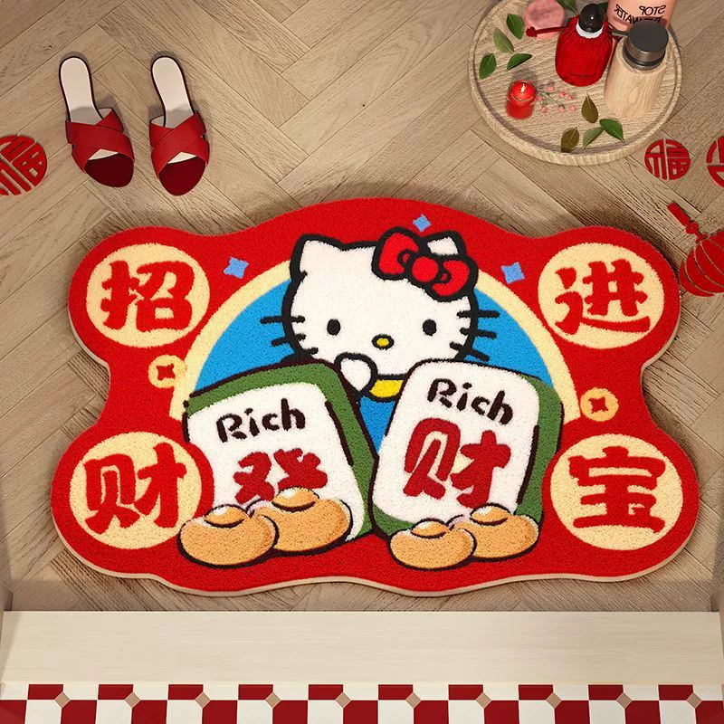 Hello Kitty, милый ковер для кровати, на удачу, влагопоглощающий, увеличенная толщина