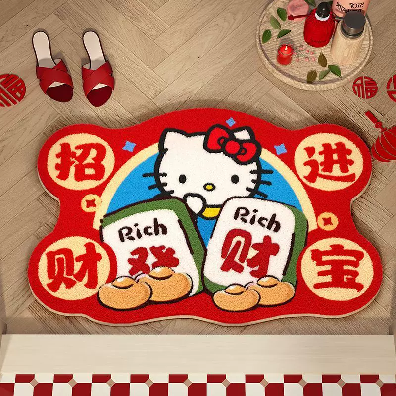 Hello Kitty, милый ковер для кровати, на удачу, влагопоглощающий, увеличенная толщина