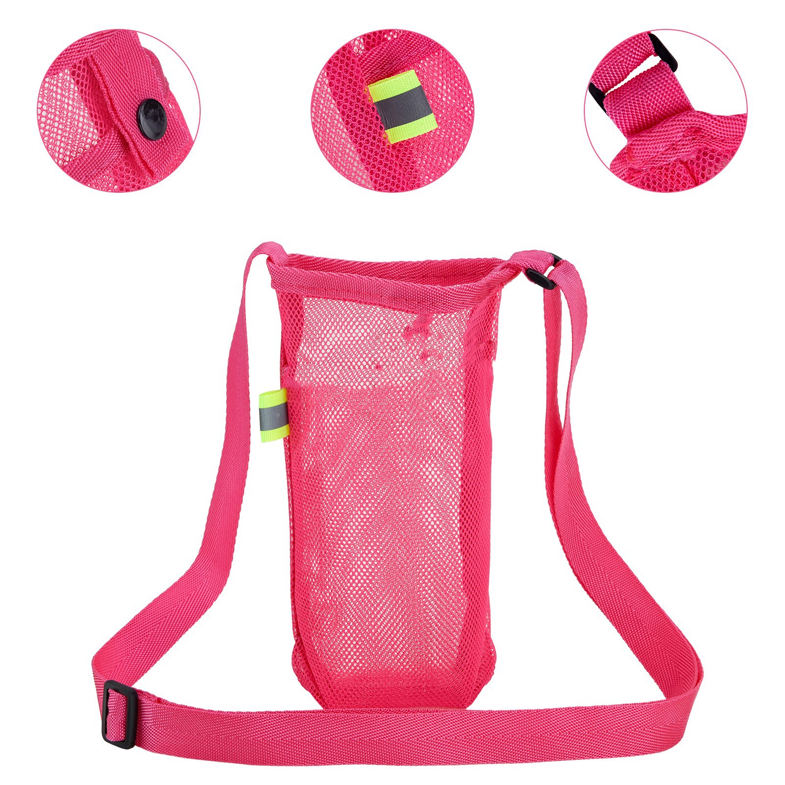 Transfronterizo deportes al aire libre taza de agua bolsa de hombro de los niños termo taza cubierta de malla crossbody portátil leche té hervidor de agua bolsa Universal