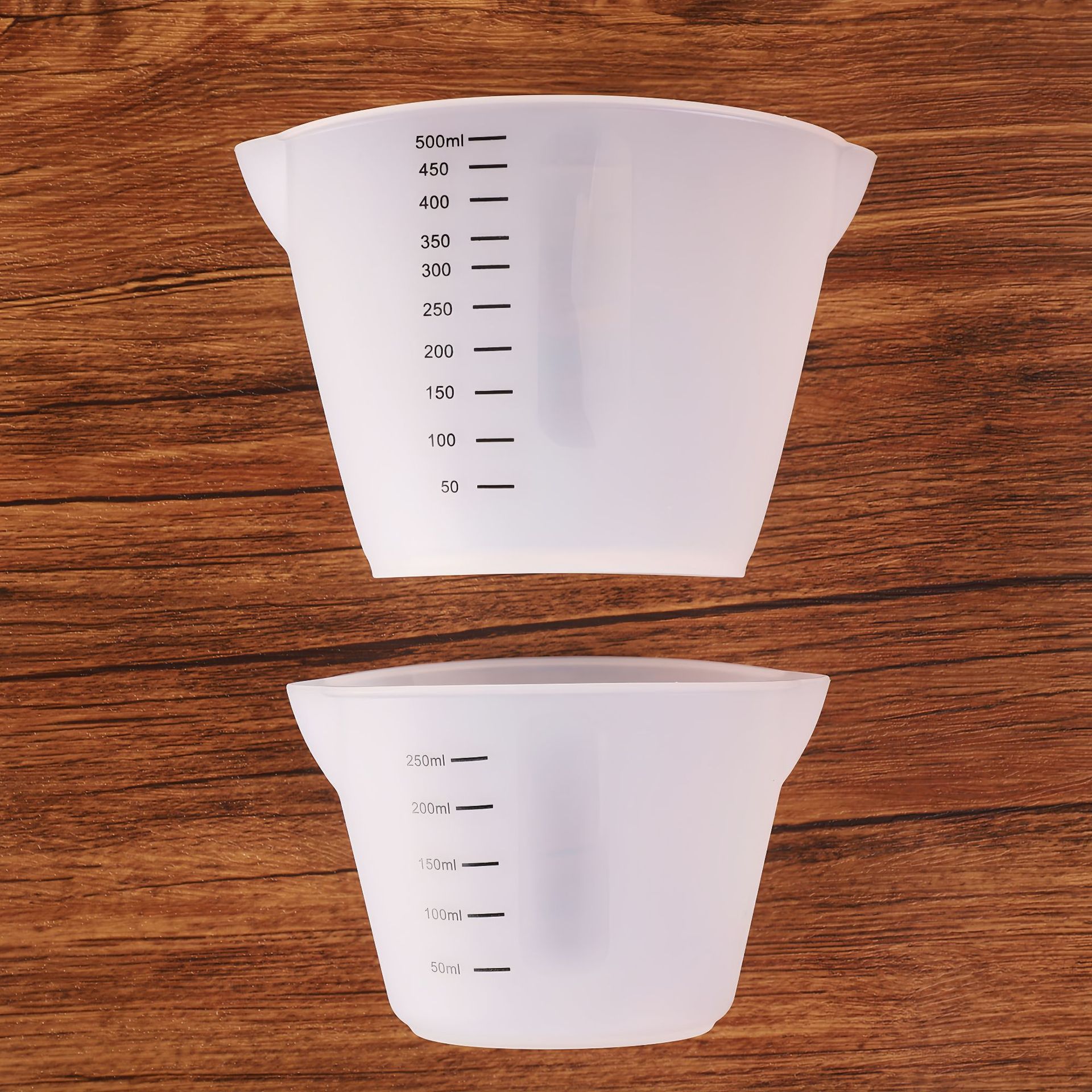 Herramientas de cocina 250ML500ML taza de medición de silicona visual DIY horneado con escala taza de medición resistente a altas temperaturas image 2
