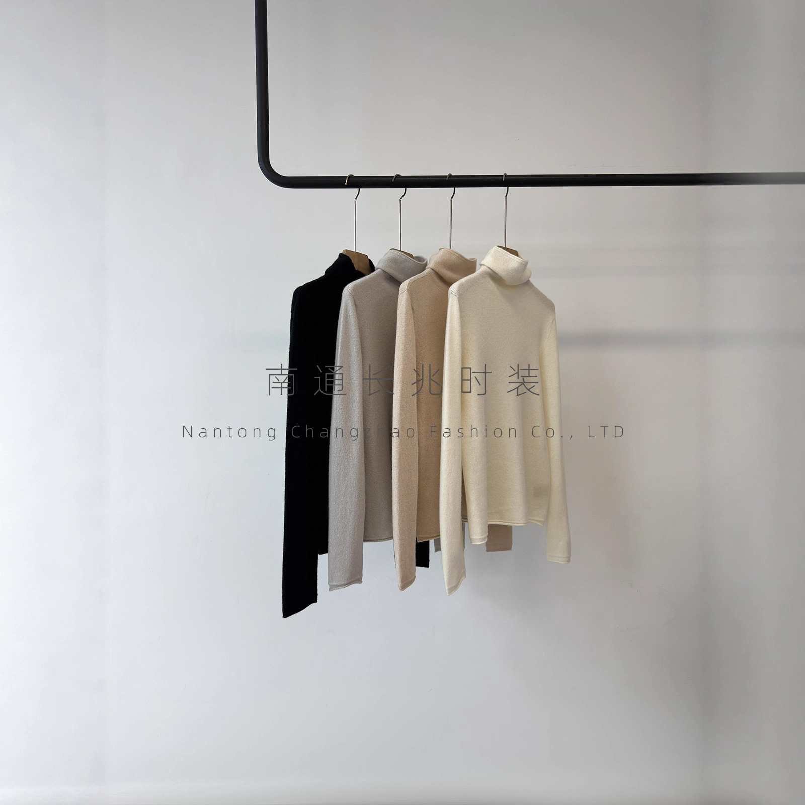 羊驼绒桑蚕丝羊绒羊毛混打底衫女~无缝堆堆领软糯贴肤内搭毛衣冬