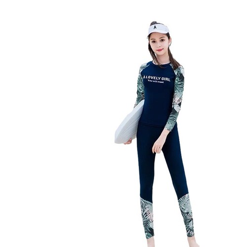 Children's swimsuit for girls, separate, long sleeves, long pants, sun-protective swimming attire, for older children surfing suit, swimming suits for children aged middle to large