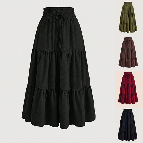 New Plus Size Semi-Body Skirt European and American Plus Size Semi-Body Skirt Cupcake Skirt