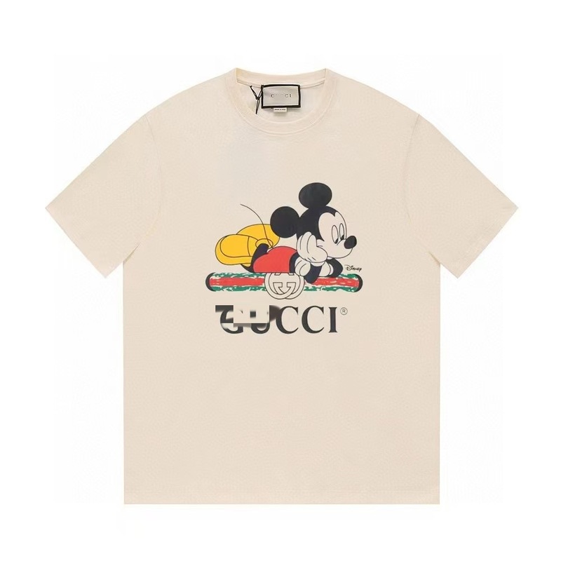 G's ヨーロッパ版半袖夏トレンドブランド古家プリントTシャツレタートップトレンドルーズ半袖TシャツカップルT|undefined