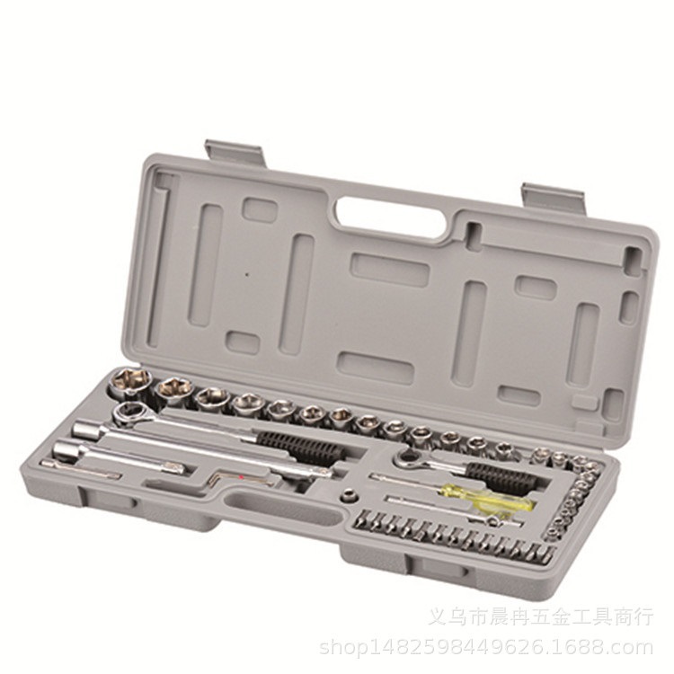 온보드 슬리브 조합 도구 자동 수리 슬리브 유지 보수 장비의 52 피스 소켓 렌치 세트 세트