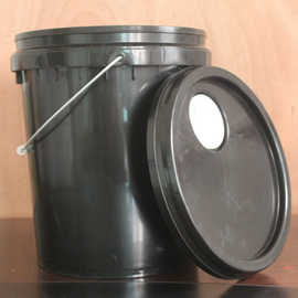 18升带盖防泄漏塑料油桶黄色圆形涂料塑料桶20L加厚型周转桶批发