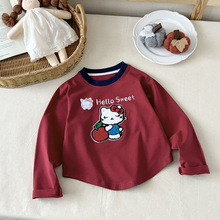 女童打底长袖春秋T恤衫秋衣上衣莱卡棉女童外穿洋气韩版宝宝衣服