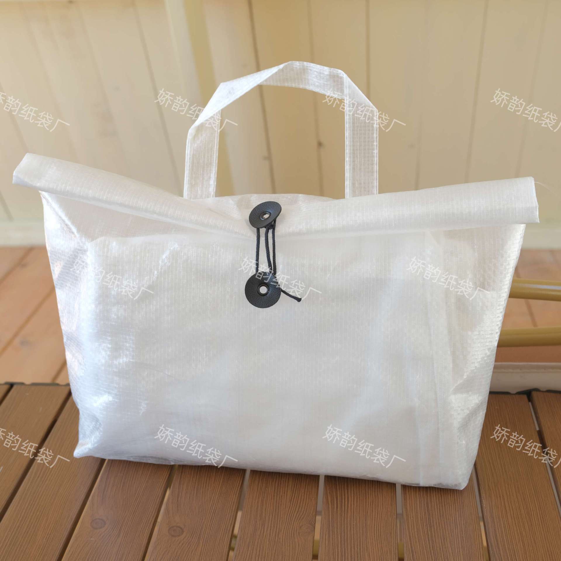 编织材质透明礼品服饰包装袋绕线封口内衣内裤服装打包袋可印logo