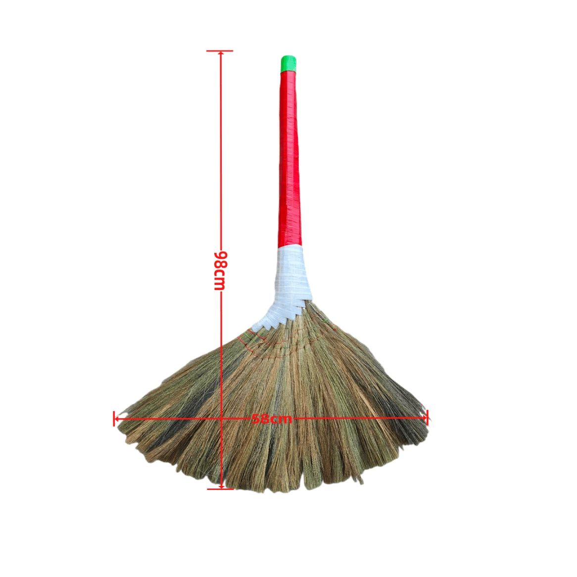 Чистая ручная метла из красной sorghum с broom из ладони пальмы хлопок журавлиная белая семена растение книга