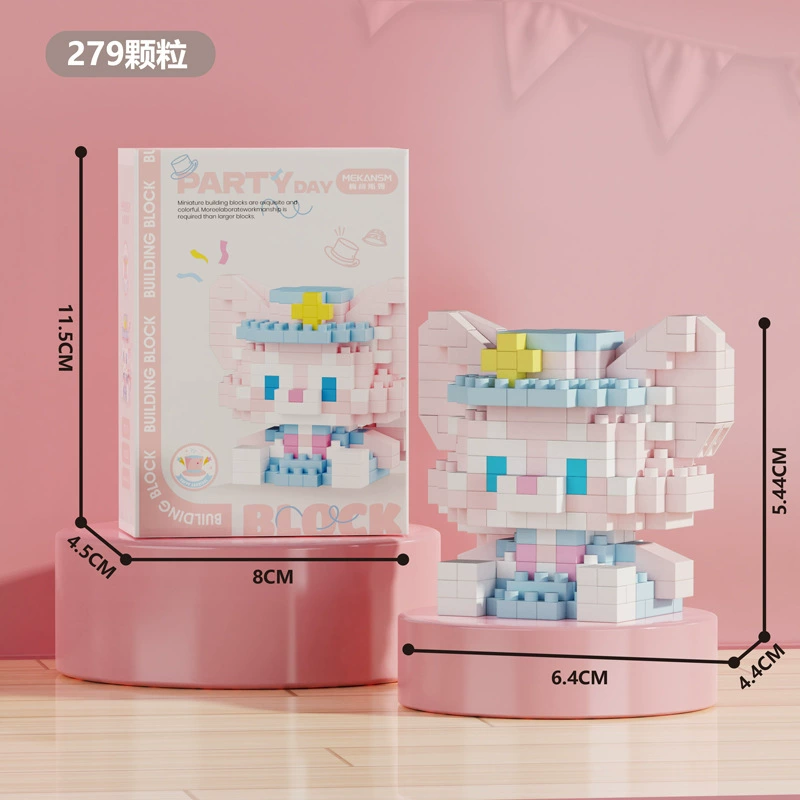 Mini Bricks Cartoon Constructor Set, Sanrio-style Characters, Multiple Models (188–626 pcs)
