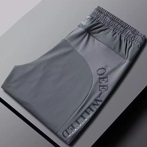 Men's Summer Thin Ice Silk Sport Pants Loose Casual Air Conditioning Quick Dry Youth Plus Size Drawstring Pants