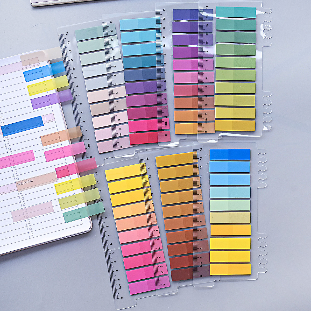 Venta al por mayor transfronteriza Xiyin Morandi Color Pet Post-it Pegatinas de índice transparente Pegatinas de notas adhesivas