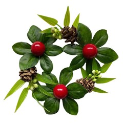 新発売ミニクリスマス小花輪門掛ショーウインドー室内装飾品背景クリスマス装飾アレンジ